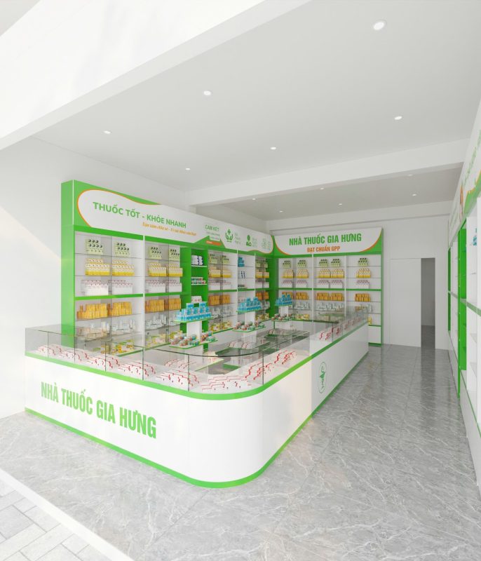 thiet ke 3d nha thuoc dep