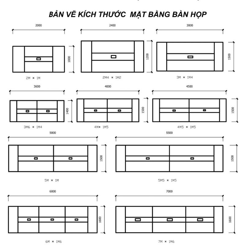 Gợi ý bản vẽ các kích thước mẫu