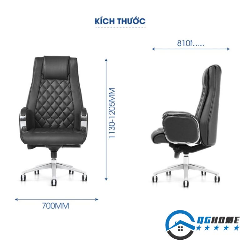 Kích thước ghế giám đốc GGD101