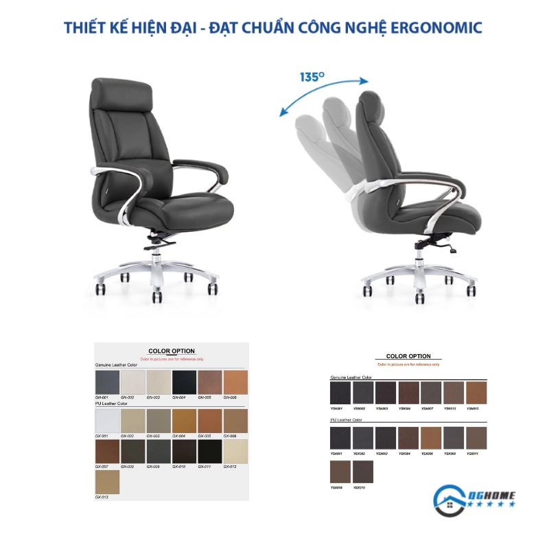 Thiết kế hiện đại ghế giám đốc GGD111