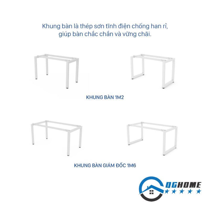 Khung sắt sơn tĩnh điện bàn làm việc B201