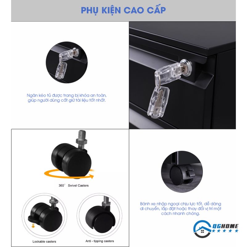 Phụ kiện, chân đế đi kèm cao cấp