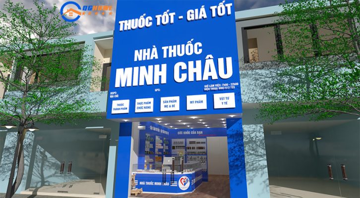 Thiết kế nhà thuốc Minh Châu - qghome