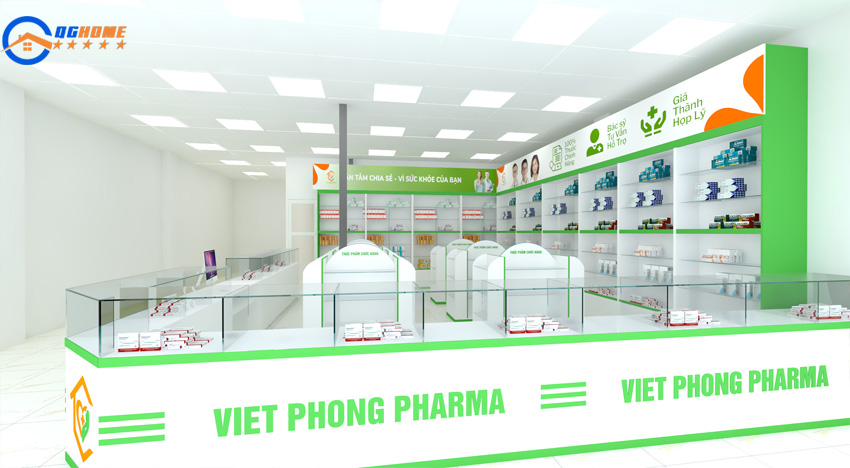 Thiết kế thi công nhà thuốc Việt Phong