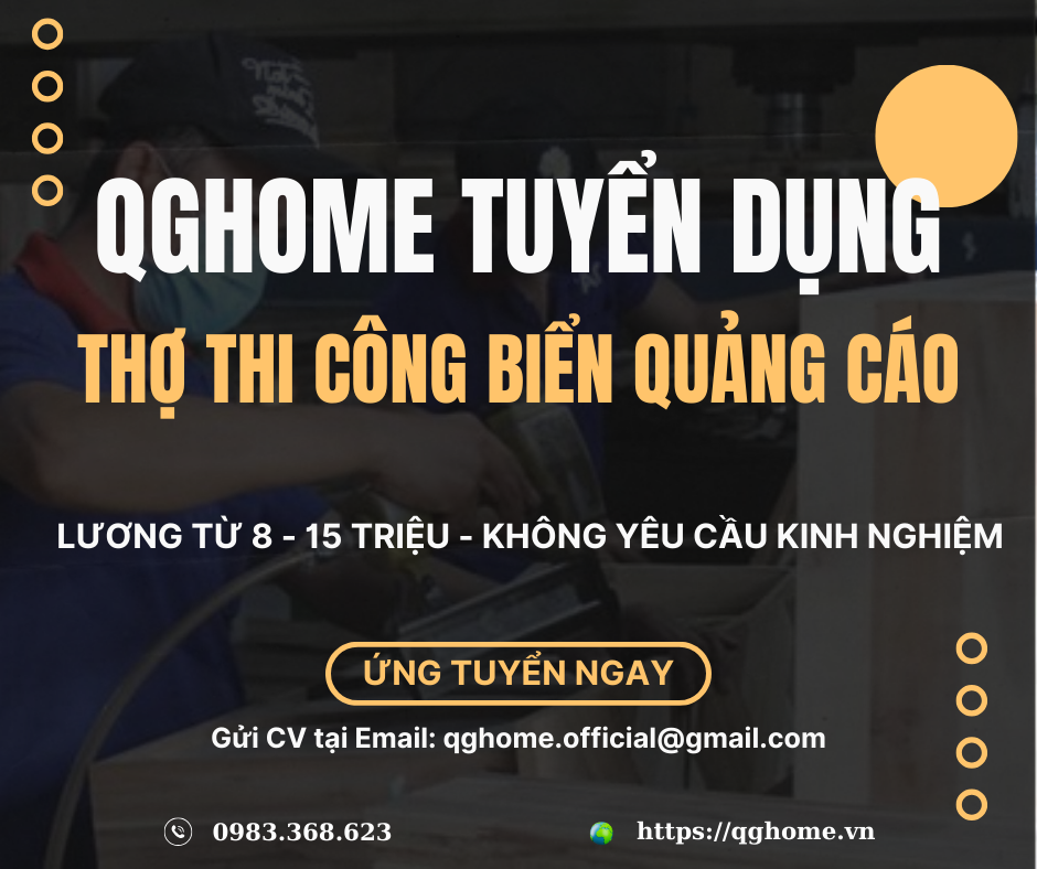 Tuyển Dụng Thợ Thi Công Biển Quảng Cáo – Mức Lương 8 Đến 15 Triệu