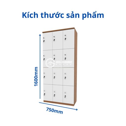 Tủ locker QTK02 - Kích thước