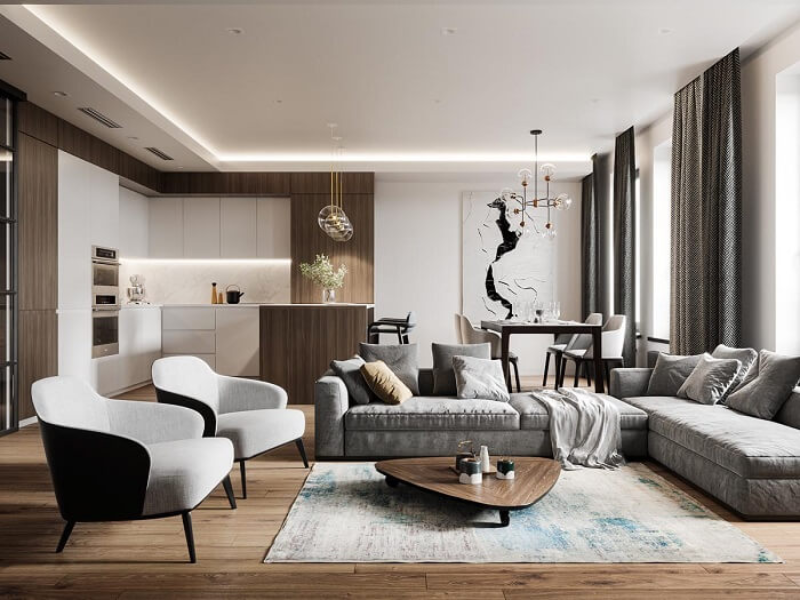 Phong cách hiện đại 70m2