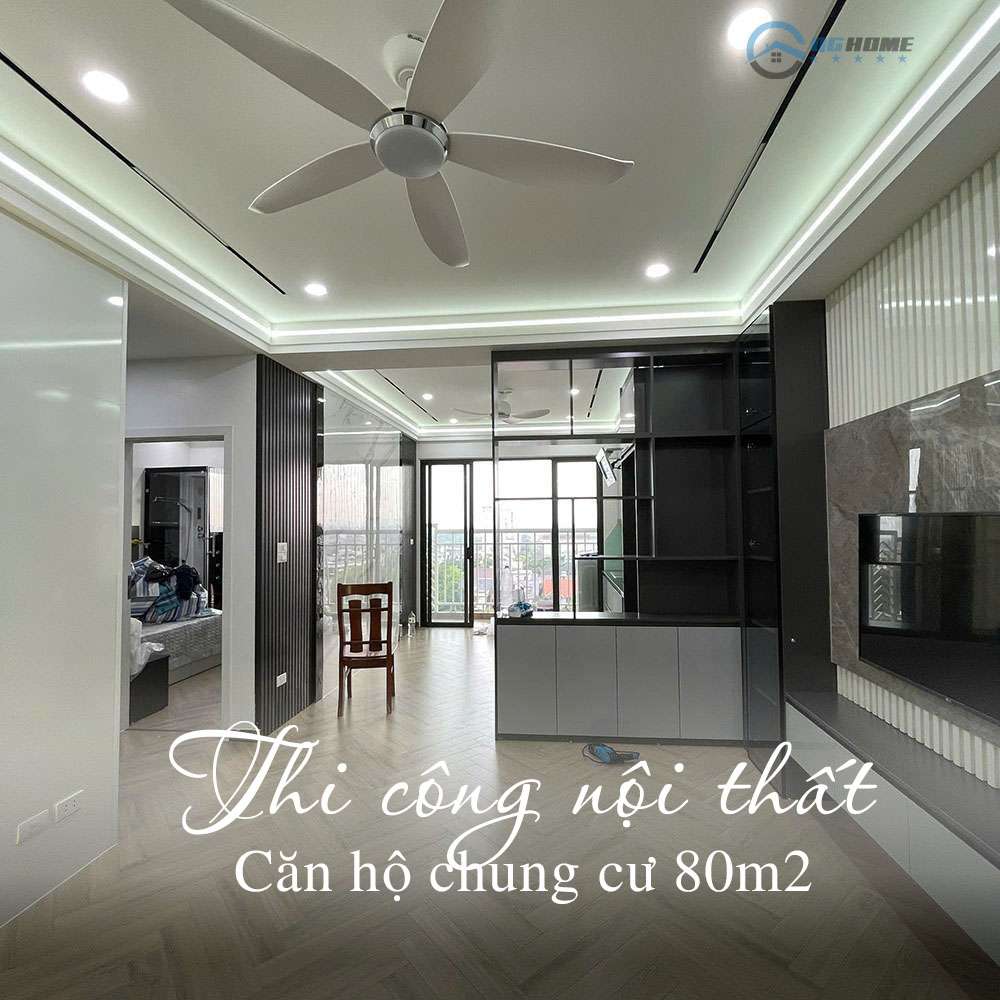 Thi công nội thất căn hộ 80m2