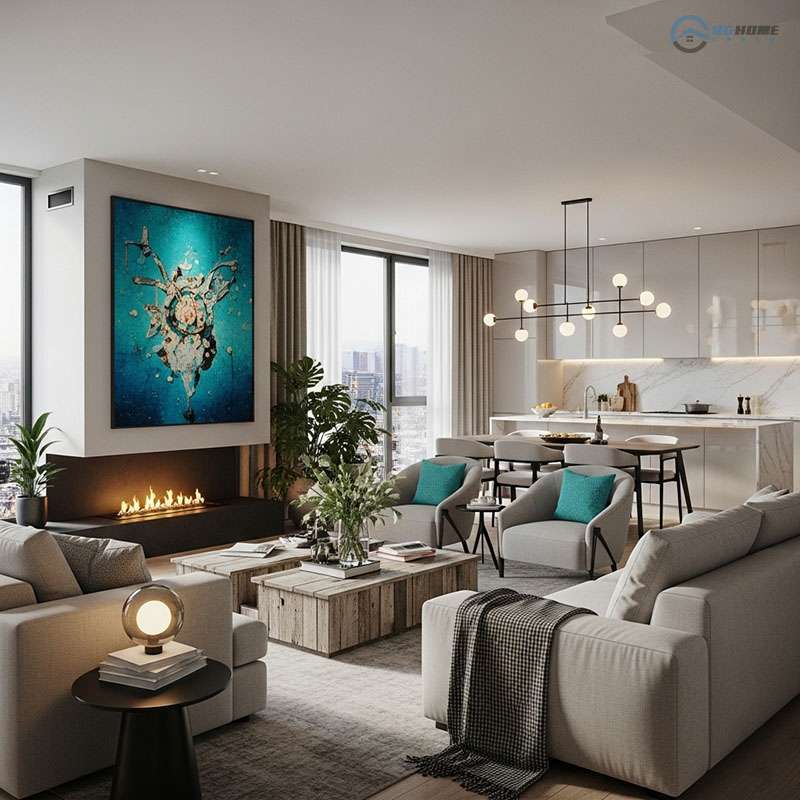Thiết kế nội thất chung cư 70m2 Gelexia Riverside