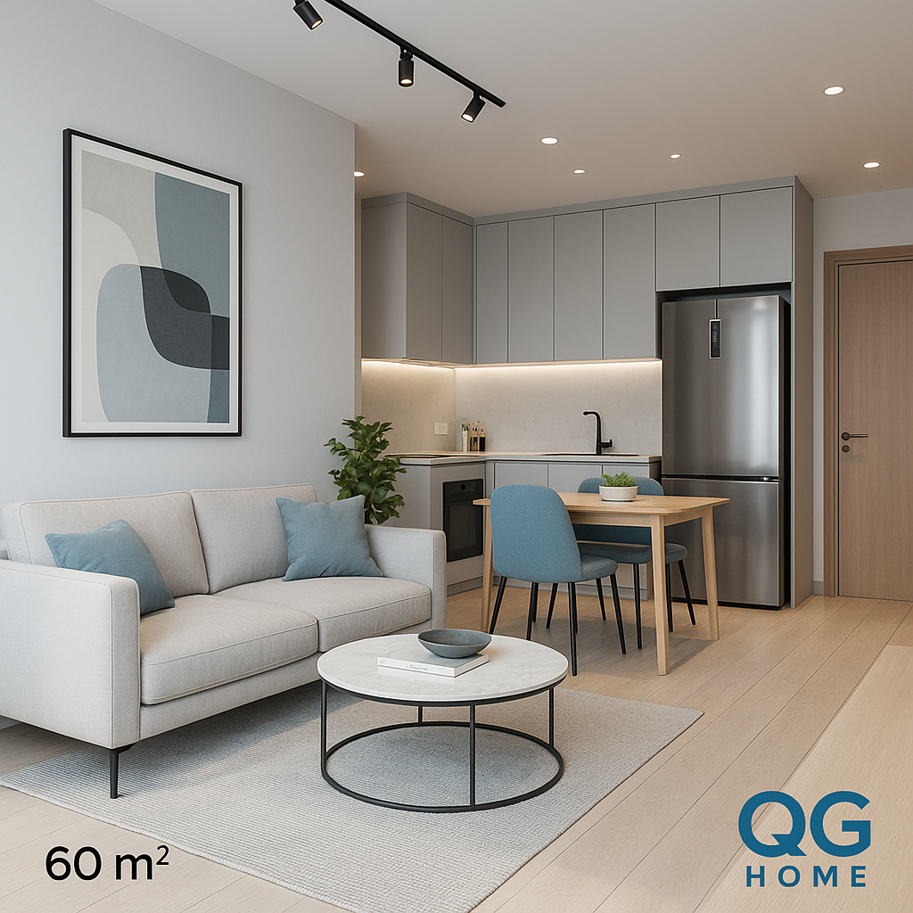 bo tri noi that thiet can ho 46 60m2